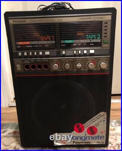Vintage Panasonic RQ-92 Double Cassette Boombox Recorder Karaoke Guitar Vintage Panasonic RQ-92 Double Cassette Boombox Recorder Karaoke Guitar