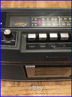 Vintage Panasonic RS-460S AM/FM Stereo Cassette Recorder Tested Built In Mic