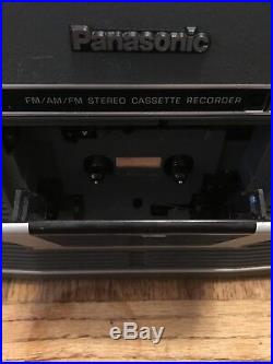 Vintage Panasonic RS-460S AM/FM Stereo Cassette Recorder Tested Built In Mic