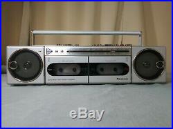 Vintage Panasonic Rx-f33 Dual Cassette Tape Radio Boombox Recorder Clean Working