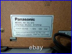 Vintage Panasonic SG-D15 Stereo Music System with Cabinet Speakers Fully Tested