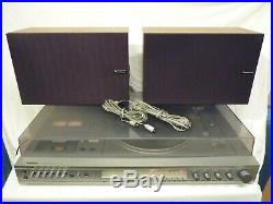 Vintage Panasonic Sg 4000 Music Centre & Sb 500 Speakers, Cassette, Record, Tuner