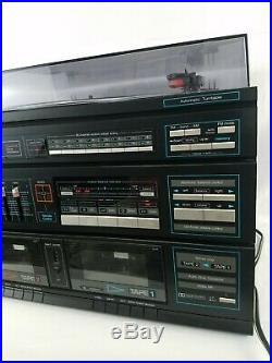 Vintage Panasonic Stereo System SG-D35 Record Duel Cassette AM/FM Player 3 Tier