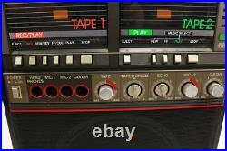 Vintage Panasonic Super Echo Double Cassette Recorder Karaoke Guitar Amp RQ-92