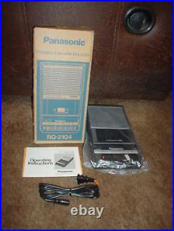 Vintage Panasonic (rq-2104) Portable Slimline Cassette Tape Recorder Player