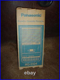 Vintage Panasonic (rq-2104) Portable Slimline Cassette Tape Recorder Player