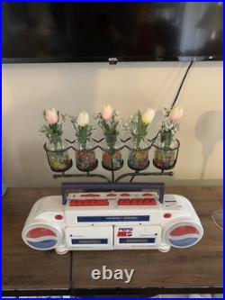Vintage Pepsi Double Cassette Boombox Tested/works