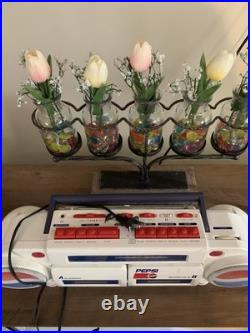 Vintage Pepsi Double Cassette Boombox Tested/works