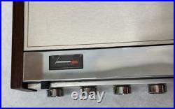 Vintage Philips N2400 Stereo Cassette Recorder Parts or Repair Wood Case