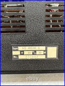 Vintage Philips N2400 Stereo Cassette Recorder Parts or Repair Wood Case