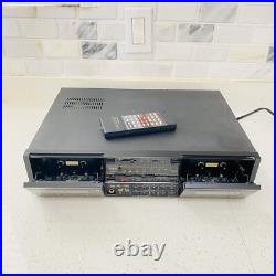 Vintage Pioneer CT-1380WR Stereo Double Cassette Deck Recorder with Remote Japan