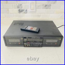 Vintage Pioneer CT-1380WR Stereo Double Cassette Deck Recorder with Remote Japan
