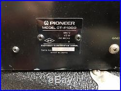 Vintage Pioneer CT-F1000 Stereo Cassette Tape Recorder Deck for Parts or Repair