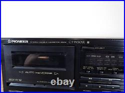 Vintage Pioneer Stereo Dual Cassette Tape Deck Player Recorder CT-W501R TESTED