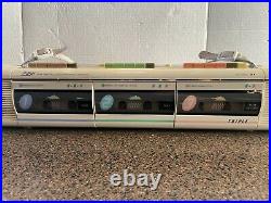 Vintage Pulser Boombox 44-1501-8 AM/FM Stereo Triple Cassette Recorder Player