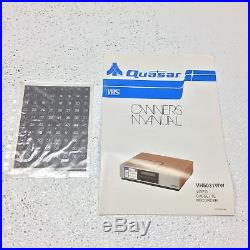 Vintage Quasar VH5031WW Top Loading VCR VHS Video Cassette Player Recorder