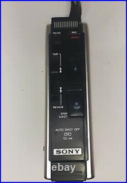 Vintage RARE Sony Japan TC-44 Portable Cassette Recorder with adapter WORKS