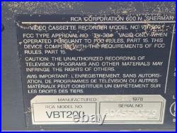 Vintage RCA VCR Video Cassette Recorder VBT200 With Case As Is For Parts Only