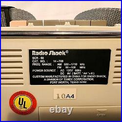 Vintage Radio Shack Boom Box-gray-! Am/fm Cassette Tape Deck Recorder! LOOK