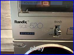 Vintage Randix AM/FM Stereo Radio Twin Cassette Recorder SCR-520 tested working
