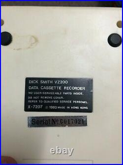 Vintage Rare 1983 Dick Smith VZ200 Data Cassette Recorder X-7207 + Tapes