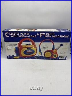 Vintage Rare KIDSWAY Cassette Player With Sing A Long & Fm Radio W Headphones