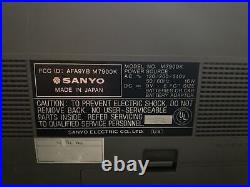Vintage Rare SANYO M7900K BOOMBOX Radio & Cassette Recorder/Player -PLEASE READ