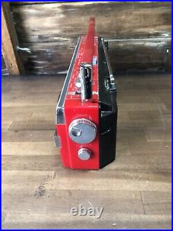 Vintage Rare Sharp QT-70 Stereo Radio Cassette Recorder Red! AC Adapter