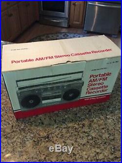 Vintage Realistic 14-785 Boombox Cassette Player/Player Recorder New In Box