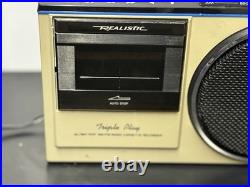 Vintage Realistic CTR-78 AM/FM Cassette Recorder Radio Shack 1977 Tested Working