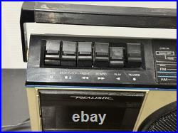Vintage Realistic CTR-78 AM/FM Cassette Recorder Radio Shack 1977 Tested Working