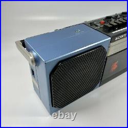 Vintage Retro Sony CFS 300L Blue Radio Cassette Recorder Boombox Ghetto Blaster