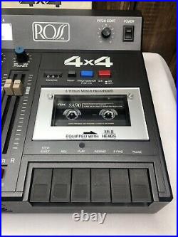 Vintage Ross 4x4 4 Track Mixer/Recorder Cassette Deck #R-4x4 withCase + VIDEO