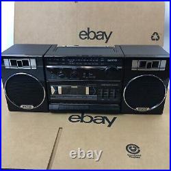 Vintage SANYO Boombox from 1980s Model M9716 Radio Cassette Recorder