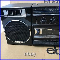 Vintage SANYO Boombox from 1980s Model M9716 Radio Cassette Recorder