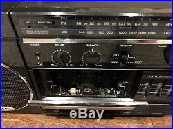 Vintage SANYO M9716 Boombox Radio Cassette Recorder Ghettoblaster 80s CLEAN