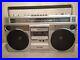 Vintage-SANYO-M9860-Stereo-Boombox-AM-FM-Dolby-Stereo-Cassette-Recorder-WithManual-01-avck