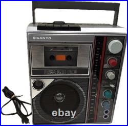 Vintage SANYO PAT-K1F Stereo Mono Radio Cassette Player Recorder Karaoke WORKS