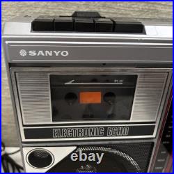Vintage SANYO PAT-K1F Stereo Mono Radio Cassette Player Recorder Karaoke WORKS