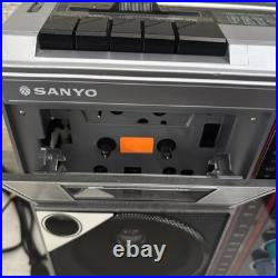 Vintage SANYO PAT-K1F Stereo Mono Radio Cassette Player Recorder Karaoke WORKS