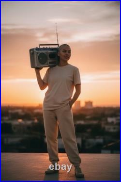 Vintage SCR -10 Realistic Portable Cassette Recorder And Player, Radio Boombox