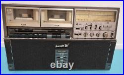 Vintage SHARP Cassette Deck Double Tape Recorder GF-868 FM AM THE SEARCHER-W