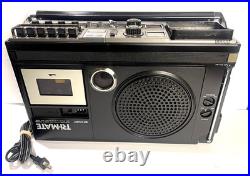 Vintage SHARP Tri-Mate 3T-59 Boombox TV Radio Cassette Recorder VHS/UHF AM/FM