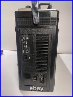 Vintage SHARP Tri-Mate 3T-59 Boombox TV Radio Cassette Recorder VHS/UHF AM/FM
