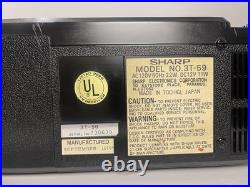 Vintage SHARP Tri-Mate 3T-59 Boombox TV Radio Cassette Recorder VHS/UHF AM/FM