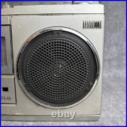 Vintage SONY AM/FM Stereo Cassette Recorder Boombox CFS-45 Radio Works Read Desc
