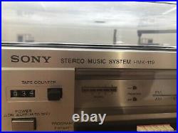 Vintage SONY HMK-119 Turntable Record Player Cassette Player Tuner Radio