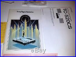 Vintage SONY Stereo Cassette-Corder Tape Recorder TC-520CS &speakers, microphone