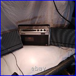 Vintage SONY TC-126 Portable Stereo Cassette Player Recorder Speakers Case