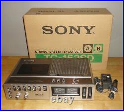 Vintage SONY TC-152SD Stereo Cassette-Corder Recorder with Original Box & Car Cord